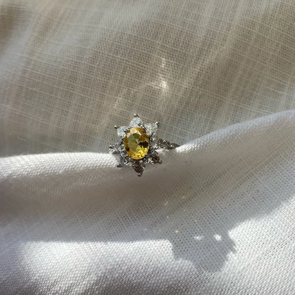 Stunning yellow canary ring